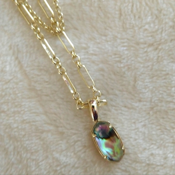 Kendra Scott Elisa Gold or Silver Triple Strand Necklace Lilac or Abalone - Picture 8 of 16